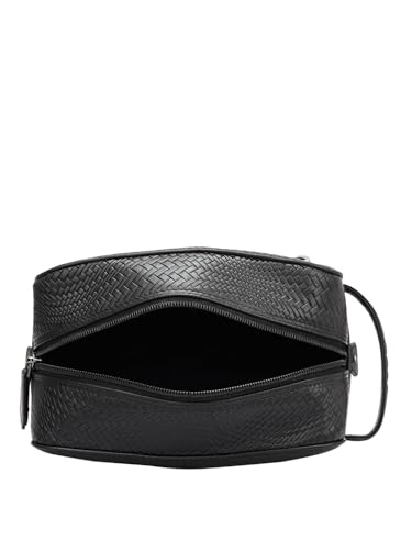 Image of Da Milano Genuine Leather Black Multi Pouch (10014A)