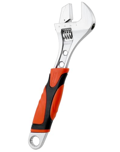 QWORK® 3 en 1 Llave Inglesa Carraca Llave Ajustable de Agarre Suave, Llave de Apertura de Capacidad de Apertura Máxima de 30 mm