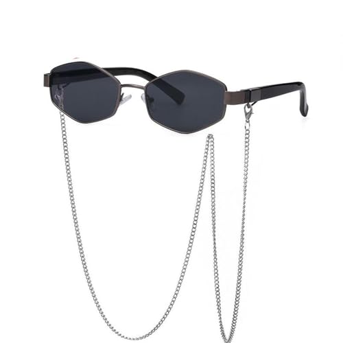 Lunettes de soleil hexagonales au festival et en terrasse de café branché