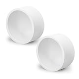 SCH40 PVC Cap 2 Inch - Fit Standard 2' SCH40 PVC Pipes (OD Approx. 2.375'), Zernmiarder Furniture Grade Pipe Caps, White Pipe Cover Fittings for Plumbing, DIY, Garden & Furniture - 2 Pcs