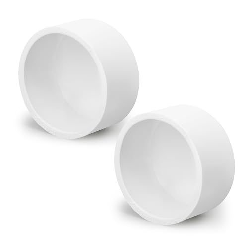 PVC Pipe End Caps 2 Inch, Zernmiarder White SCH40 Furniture Grade Pipe Cover Fitting - Fits 2