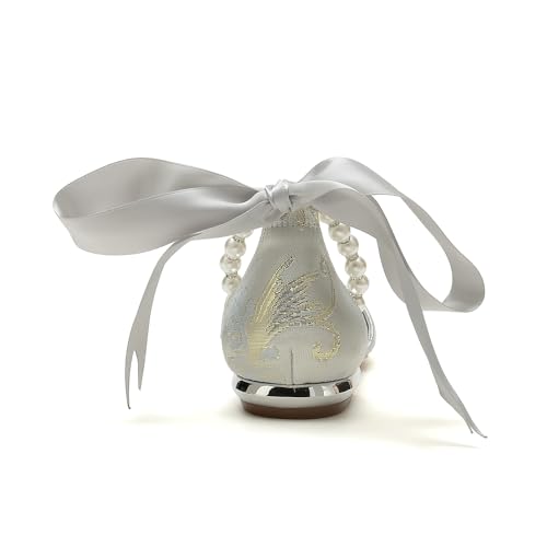 Women's Casual Pointed Toe Pumps Flat Wedding Shoes Satin Floral Ballet Comfort Walking Flats Shoes2