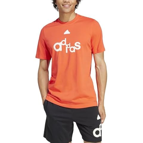 adidas Men's Bright Red Fleece Tee Cover