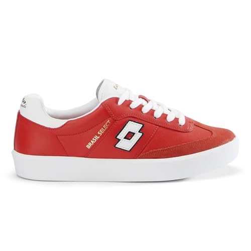 Lotto Women Brasil Select OG Red Leather Sneakers