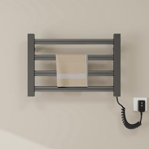 HGTRH Toallero Electrico Baño, Toallero Electrico Calentador Toallas Electrico Secador de Toallas Electrico para Baño Toallero Electrico de Pie Grey
