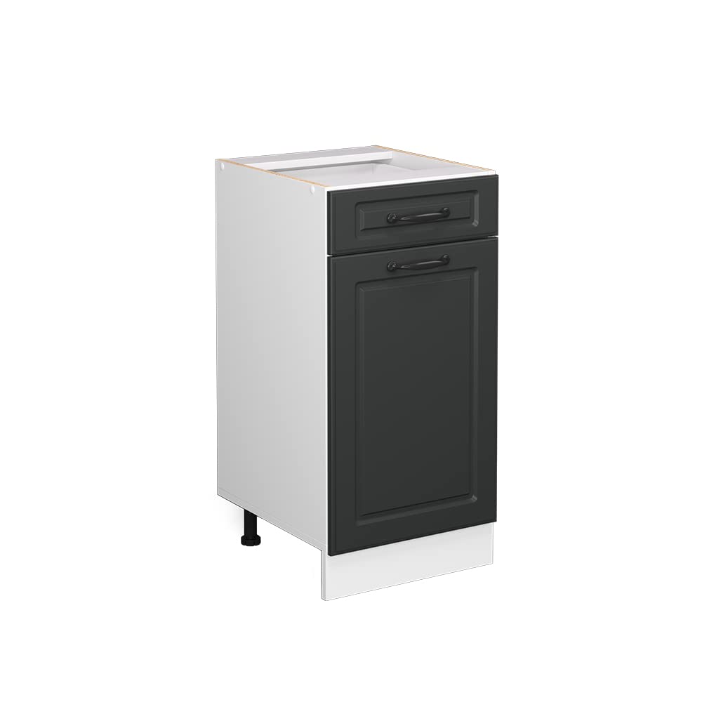Vicco Kitchen base cabinet Raul, Anthracite country house, 40 cm without worktop, for flexible combination within modular kitchen systems