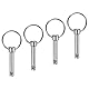 M METERXITY 4er-Pack Schnellspannstifte, 1/4 [6mm] Durchmesser, 1,02 [26mm] Verwendungslänge Bimini Top Stift für Schiffbau/Anhänger, 1,26 [32mm] Gesamtlänge Karbonstahl-Hardware-Stifte