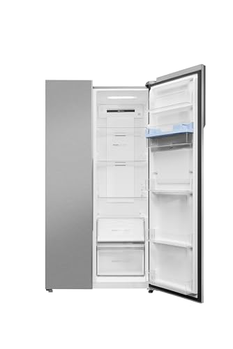 Image of Haier 596 L, Wi-Fi enabled Water Dispenser Frost Free, 2-Door Side by Side Refrigerator with 100% Convertible Fridge Space Inverter Technology (HRS-682SWDU1-2, Steel Shiny)