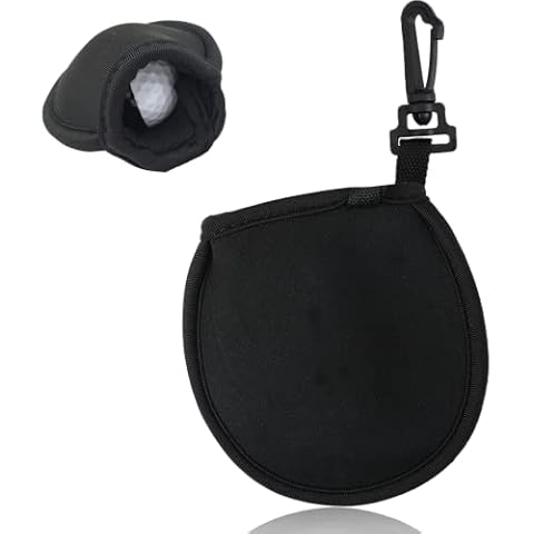 QOCO Golf Ball Cleaner Pouch Washer Pocket Waterproof Portable Dry-Clean Bag with Clip Golf Cleaning Accessories for Men Women Gift Cover