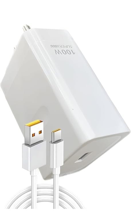 Image of 100W Charger Type C Compatible with Oppo Reno 4 Pro, Oppo Reno 5 Pro 5G, Oppo F19 Pro Plus 5G, Oppo Reno 6 5G - White [CH108 LY9412