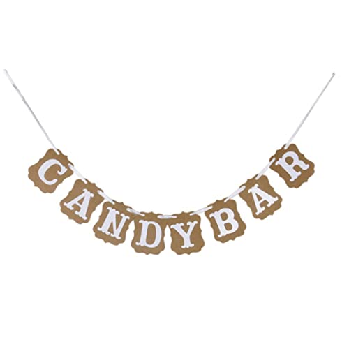 Candy Bar Bannière Candy Bar Panneau Suspendu Candy Bar Bunting Drapeaux Bannière Signe Pour Diy Mariage Anniversaire Fiançailles Props Réception Buffet...