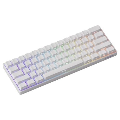 Image of MONSGEEK FUN60 Pro Rapid Trigger Gaming Keyboard 8k SP Magnetic Switch HE Keyboard Multi-Modes Wireless 60% White Shine-Through (Glare Magnetic Switch)