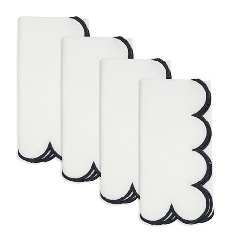 Servilletas con borde festoneado set de 4 miniatura 2