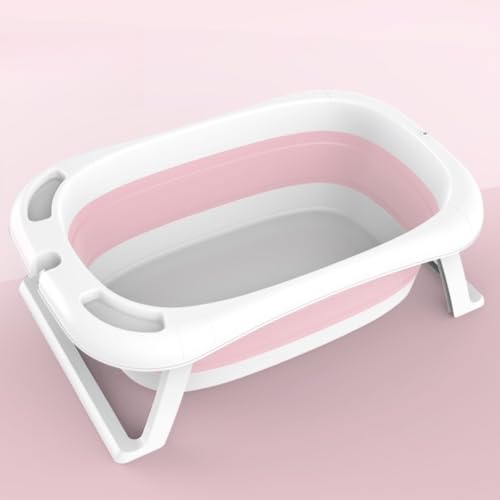 NYHGOXMペット用バスタブ、大型サイズ(85×53×25cm、折りたたみ式浴槽、温度計付き、インテリジェントなリアルタイム温度センサー、厚めの縁取りデザイン、安定したサポート、安全な素材、家庭用バスルームペット用バスタブ、ポータブル旅行用バスタブ、犬と