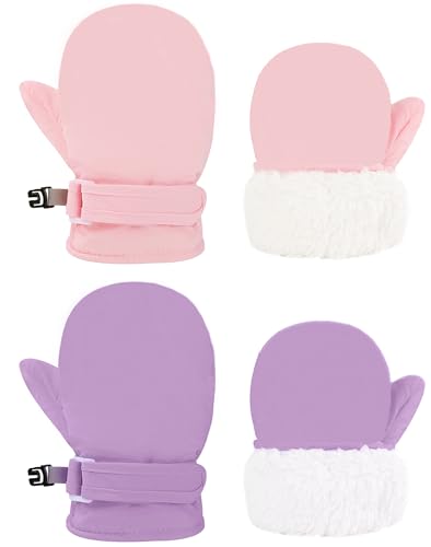 Image of Baby Toddler Mittens Boys Girls Winter Outdoor Gloves Kids Easy-On Fleece Warm Mitterns