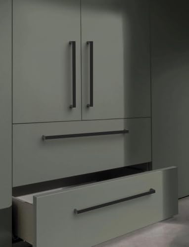 Image of 10 Pack 12-3 /5 Inch Matte Black Cabinet Pulls, Kitchen Hardware | Solid Zinc Alloy, Screws Included, Durability, Modern, Comfortable to Grip, Kitchen Cabinet Pulls for Drawers Dressers