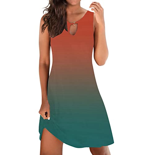 Goldenes Kleid Sommerkleider Damen Knielang Umstandskleid Sommer Festlich...