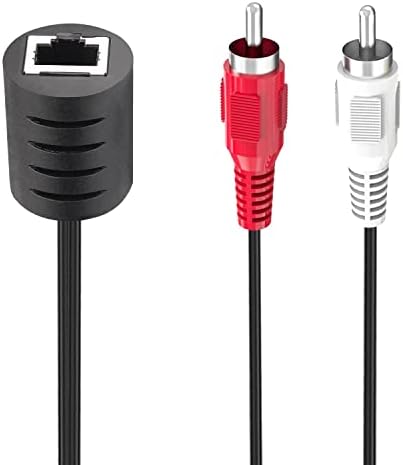 2Pack Stereo RCA to Stereo RCA Audio Signal Extender Over Cat5 (2X RCA to RJ45 Female)