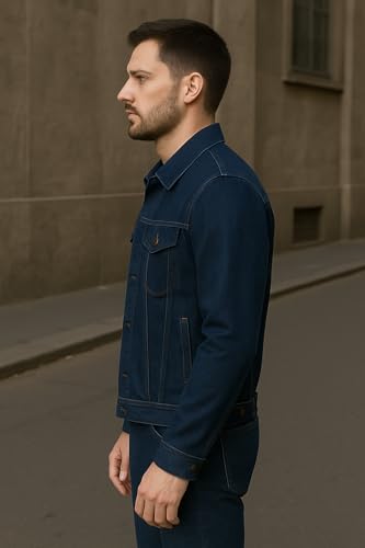 Image of FUNDAY FASHION Regular Wear Full Sleeves Men's Denim Jacket