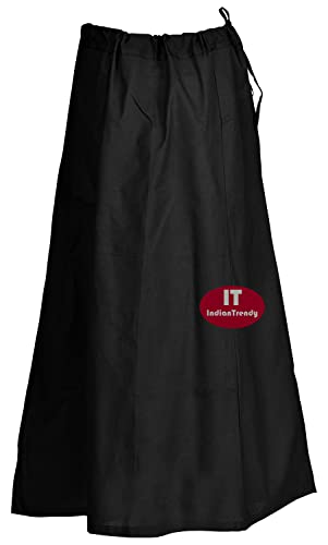 Indian Trendy Sari Petticoat Cotton Stitched Adjustable Waist Saree Underskirt Lining Skirt