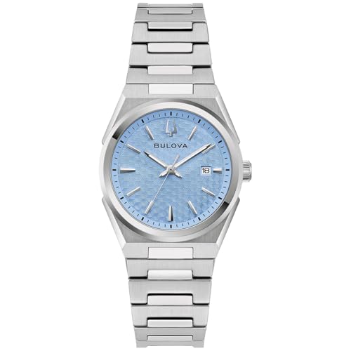 Bulova Damenuhr Quarz Classic Stahl/Hellblau 96M177