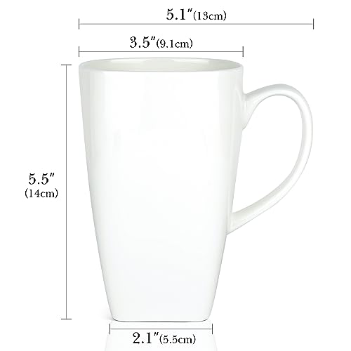 Taza Grande de Porcelana Bone China 20oz Blanca miniatura 2