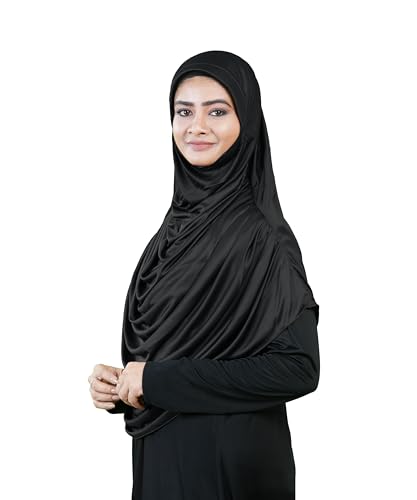 Image of Mehar Hijab Stretchable Frilled Hijab Scarf for Muslim Women | Soft Polyester Stylish Hijab for Women & Teenagers Faeezah Hijab
