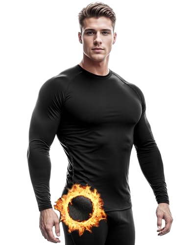 DRSKIN Men's Thermal Compression Shirts or Set Fleece Lined Base Layers Underwear Top & Bottom Sports Athletic Workout Winter - Image 4