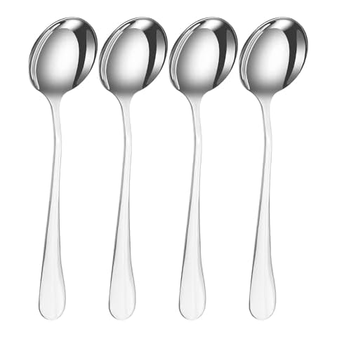 PEBBLE HUG Stainless Steel Soup Spoons Set Cover