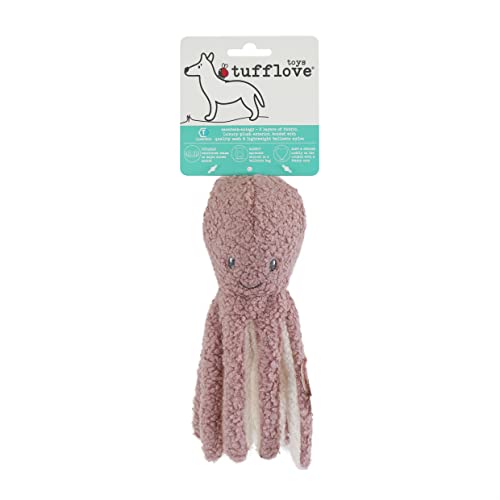 Rosewood Tufflove Octopus Hundespielzeug, klein, robust, für kleine bis mittelgroße Hunde, Rosa