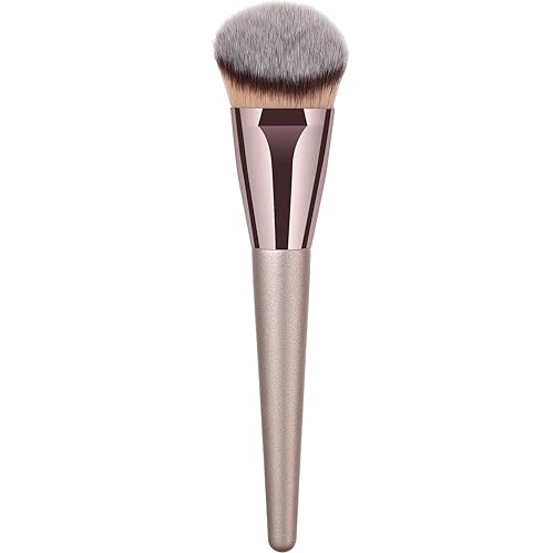 Angled Champagne Colour Liquid Foundation/Blusher/Face Powder/Face Contour Blending Buffer Makeup Brush