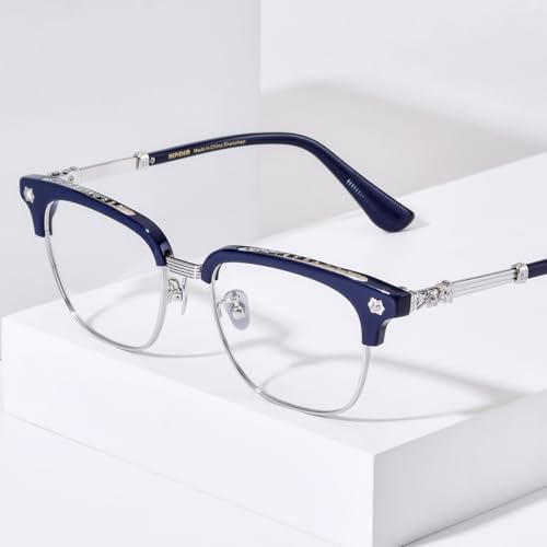 Image of HEPIDEM Acetate Glasses Frame Men Women Square Eyeglasses Optical Spectacles 9395