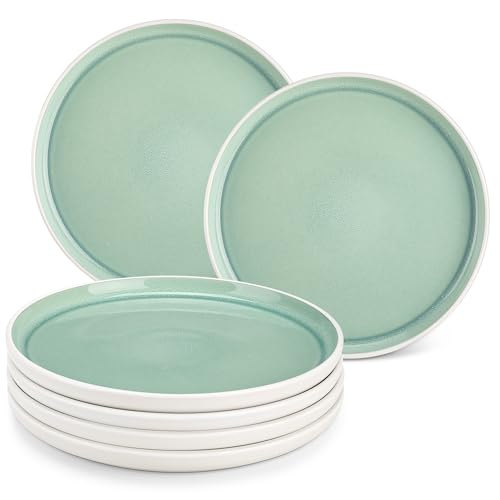 vancasso ELBA Lot de 6 Grandes Assiettes Plates, Ø 26 cm assiettes service de table 6 personnes, assiettes en grès, pour Salade, Pâtes, Dessert, Steak,...