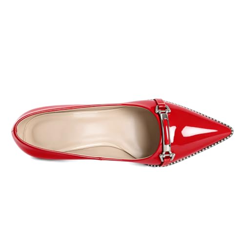 Image of Women's High Heel Pumps Stiletto Heel Pumps for Women Pointed Toe Heels Elegant Classic 3.5 Inch Beaded Pumps