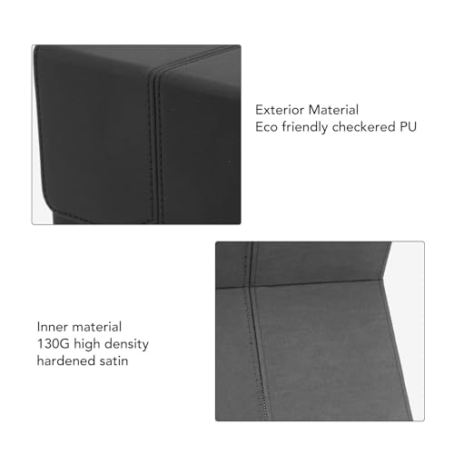 Pudełko na karty - Magnetyczne etui na karty ze skóry PU na 160 kart do gry i tarota