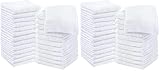 Utopia Towels - 24 Stück Seiftücher, 30x30 cm mit Aufhängeschlaufen, saugfähige Waschlappen zum Abwischen und Reinigen des Gesichts aus 100% Baumwolle (Weiß) (Packung mit 2)