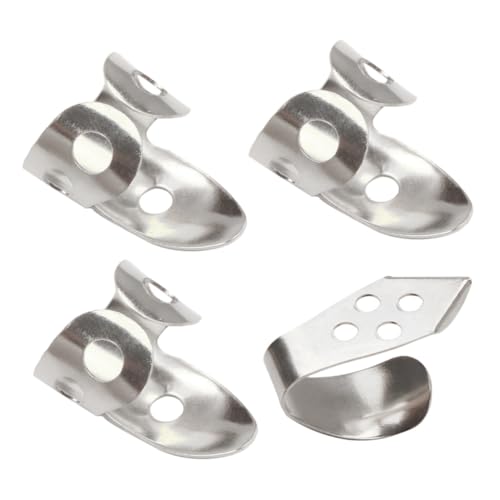 SUPVOX 4 Piezas Dedos Para Púas De Guitarra Ajustables De Inoxidable Púas Huecas Para Banjo y Guitarra...
