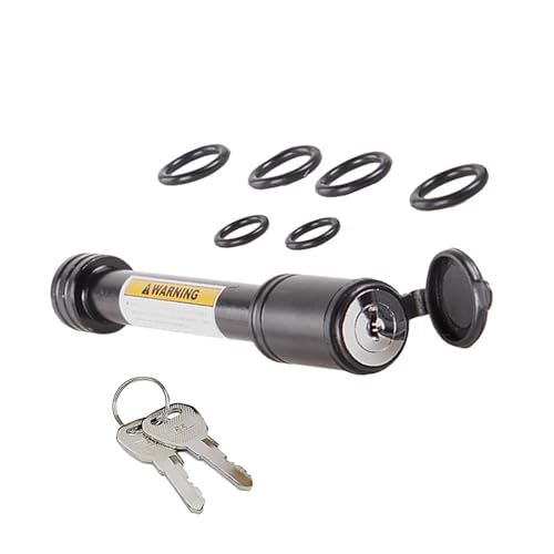 IEEDFJKK Antivols pour attelage de remorque avec clés, verrou à Boule Durable pour la antivol et résistant pour aux intempéries, Kits de goupilles d'attelage, Joints toriques Anti-Vibrations 5/8