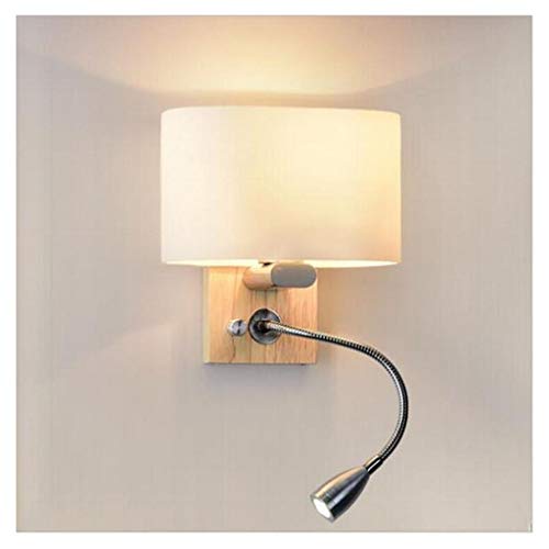 Luces de pared modernas para lectura de noche con manguera ajustable
