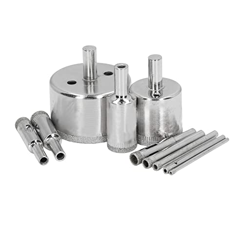 Set de 10 brocas de sierra de corona 3-50 mm para vidrio y mármol miniatura 1