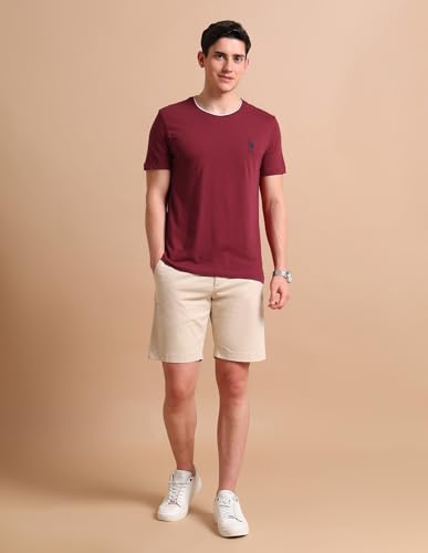 Image of U.S. POLO ASSN. Solid Cotton T-Shirts for Men - Breathable & Comfortable, Half Sleeves Mens Casual T Shirts