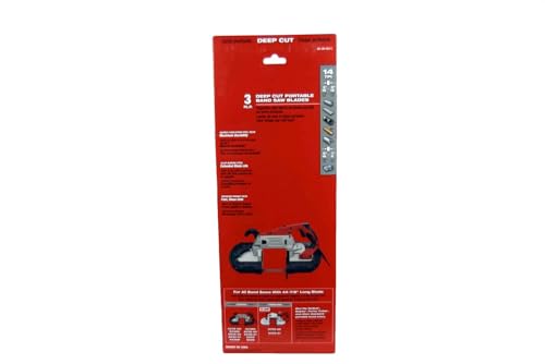 for Milwaukee Tool 48-39-0511 14 Tpi Standard Deep Cut Portable Band Saw Blade 3Pk