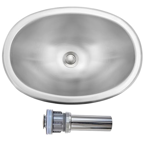 MONSINTA RV Kitchen Sink, 16' x 11' x 5' Stainless Steel Bar Sinks, 16 Inch Small Kitchen Sinks Can Be Used At Rv, Outdoor, Bathroom,laundry, Included Sink Drain Assembly