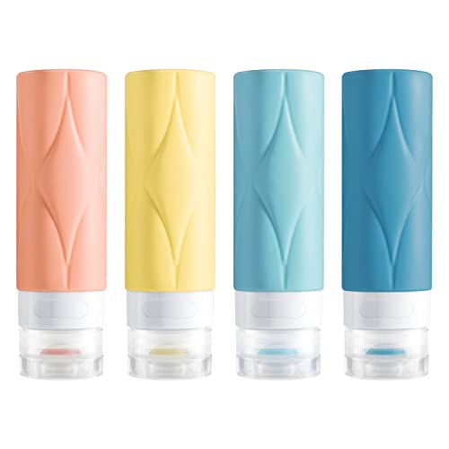 4 Pack TSA Approved Travel Bottles (90ML)