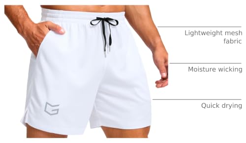 Image of G Gradual Men's Athletic Workout Shorts with Pockets 5 inch /7 inch /9 inch Lightweight Quick Dry Gym Basketball Running Shorts for Men