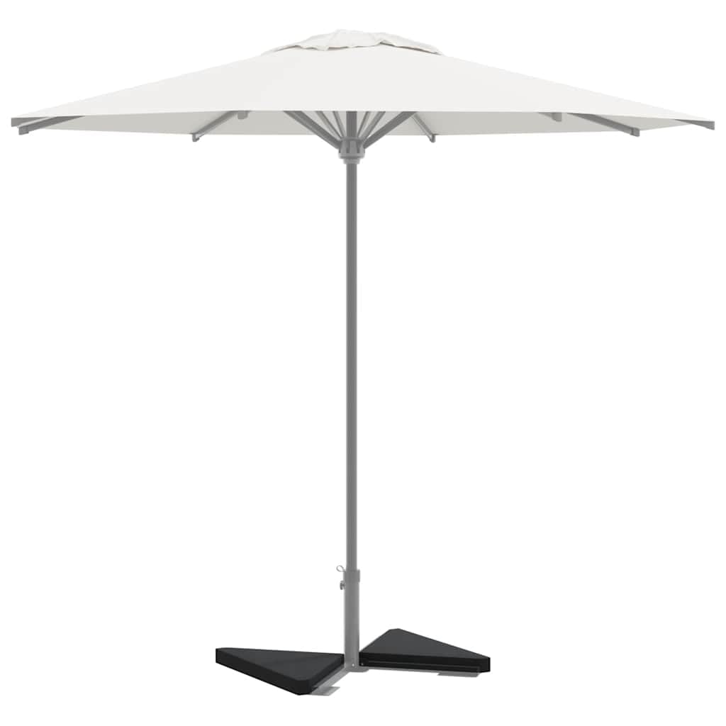 Piastre zavorrate per ombrellone, 2 pezzi, nero, granito, triangolare, 14 kg, supporto per ombrellone, supporto per balcone, terrazzo, giardino, per contrappeso e stabilità al vento