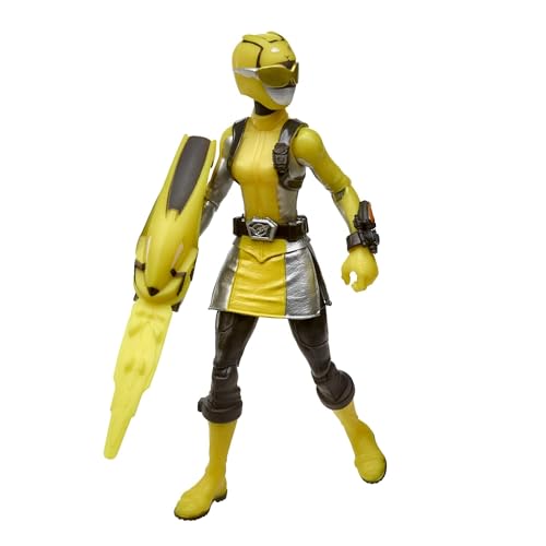 POWER RANGERS Beast Morphers Yellow Ranger and Morphin Jax Beast Bot 6-Inch 2-Pack Toys Inspired by the TV Show