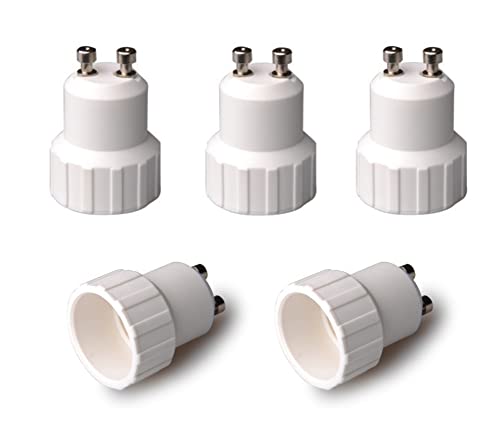 Pack of 5 GU10 to E14 Light Bulb Socket Adapter Converter Lamp Holder 200W 0~250V