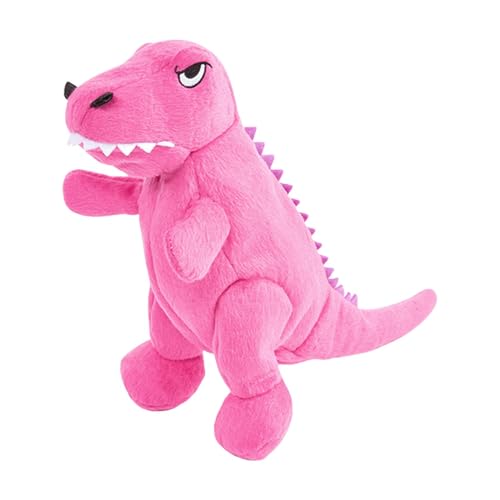 Plush Dinosaur Dog Toy, interaktives Hunde-Kauspielzeug, Squeaky-Puppe, Teeth Cleaning & Bite Resistant, ideal für kleine & mittlere Brötchen für Hunde & Katzen, Größe 8,66 x 6,3 Zoll