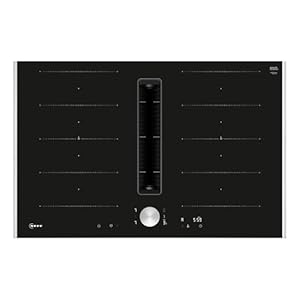 NEFF V68TTX4L0 N 90 Induktionskochfeld mit integriertem Dunstabzug 80cm, Extrem Leise, Intuitive Flexzonen, Automatischer Luftsensor, Twist Pad, Filter Spülmaschinenfest, Home Connect, Edelstahlrahmen